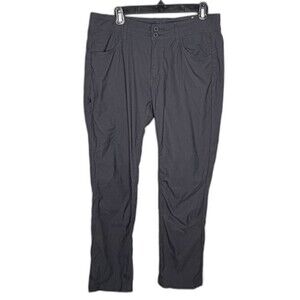 Prana Women's Halle Straight Leg Charcoal Pants 12
